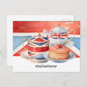 Londoner Teezeit Postkarte (Vorne/Hinten)