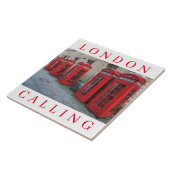Londoner Telefonboxen - Keramik Fliese (Seite)