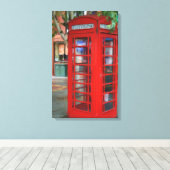 Londoner Telefonkabine Canvas Print Leinwanddruck (Insitu (Holzboden))