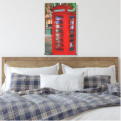 Londoner Telefonkabine Canvas Print Leinwanddruck (Insitu (Schlafzimmer))