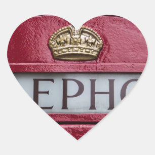 Londoner Telefonkabine Red Herz-Aufkleber