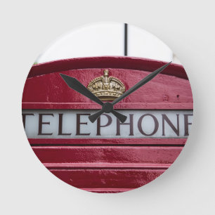 Londoner Telefonkabine Red Runde Wanduhr