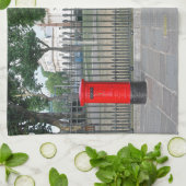 Londoner Telefonkabine und Postbox Geschirrtuch (Gefaltet)