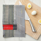 Londoner Telefonkabine und Postbox Geschirrtuch (Viertel Falte)