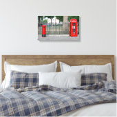 Londoner Telefonkabine und Postbox Leinwanddruck (Insitu (Schlafzimmer))