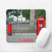 Londoner Telefonkabine und Postbox Mousepad (Mit Mouse)