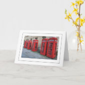 Londoner Telefonkästen Grußkarte Karte (Gelbe Blume)