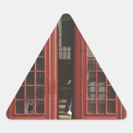 Londoner Telefonzelle Dreieckiger Aufkleber