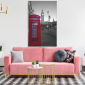 Londoner Telefonzelle Leinwanddruck (Insitu (Wohnzimmer))