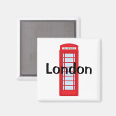 Londoner Telefonzelle Magnet (Vorderseite/Rückseite)