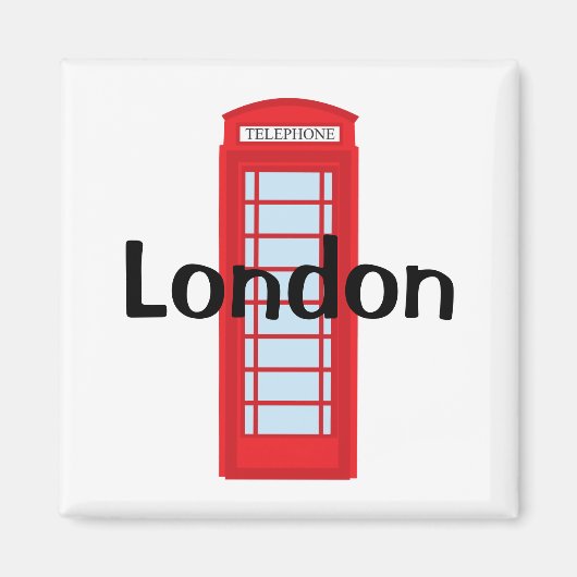 Londoner Telefonzelle Magnet (Vorne)