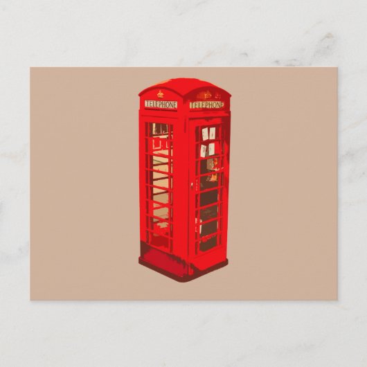 Londoner Telefonzelle Postkarte (Vorderseite)