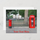 Londoner Telefonzelle Postkarte (Vorne/Hinten)