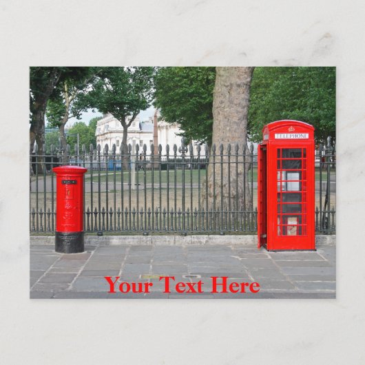 Londoner Telefonzelle Postkarte (Vorderseite)