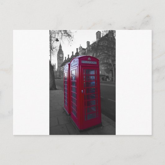 Londoner Telefonzelle Postkarte (Vorderseite)