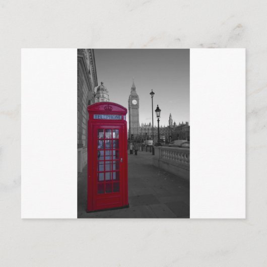 Londoner Telefonzelle Postkarte (Vorderseite)