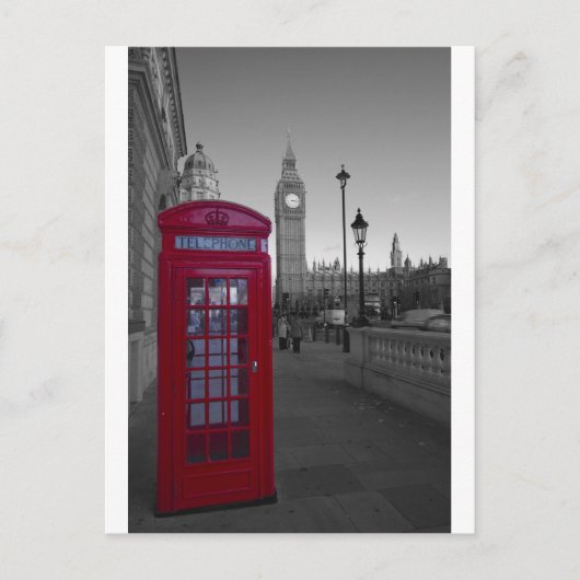 Londoner Telefonzelle Postkarte (Vorderseite)
