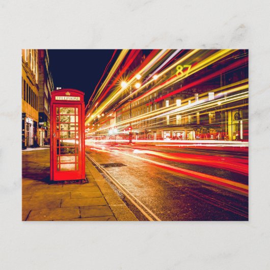 Londoner Telefonzelle Postkarte (Vorderseite)