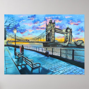 Londoner Themse Poster