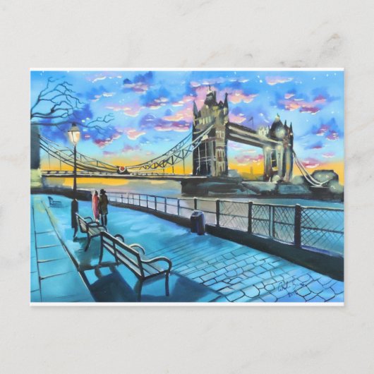 Londoner Themse Postkarte (Vorderseite)