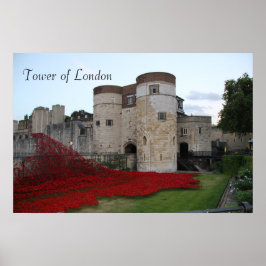 Londoner Turm mit Keramik Poppies - Poster