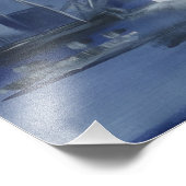 Londoner Turmbrücke aquamarines graues Abend-Gemäl Fotodruck (Ecke)