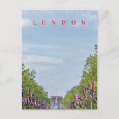 Londoner Union Jack Flaggen auf der Postkarte "Mal (Vorderseite)