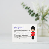 Londoner Union Jack Theme Baby Showbuchanfrage Begleitkarte (Stehend Vorderseite)