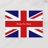 Londoner Union Jack Theme Baby Showbuchanfrage Begleitkarte (Rückseite)