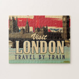 Londoner Vintage-Poster besuchen Puzzle