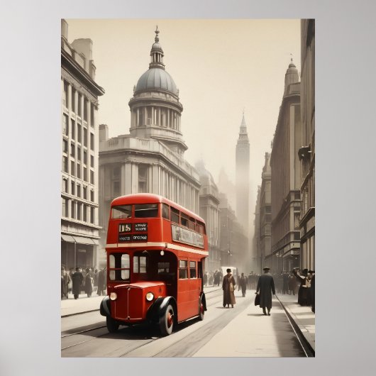 Londoner Vintage-Poster Poster (Vorne)