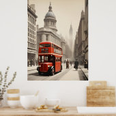 Londoner Vintage-Poster Poster (Küche)