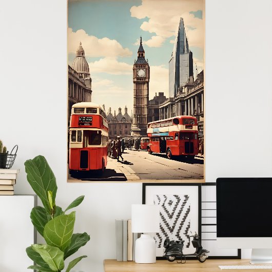 Londoner Vintage-Poster Poster (Heimbüro)