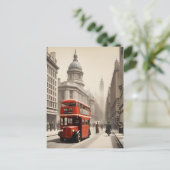Londoner Vintage-Poster Postkarte (Stehend Vorderseite)