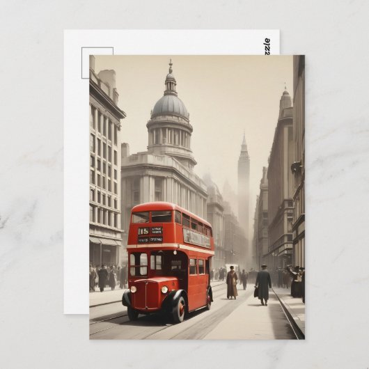 Londoner Vintage-Poster Postkarte (Vorne/Hinten)
