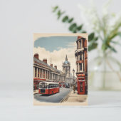 Londoner Vintage-Poster Postkarte (Stehend Vorderseite)