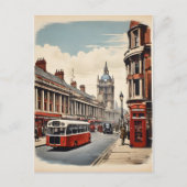 Londoner Vintage-Poster Postkarte (Vorderseite)