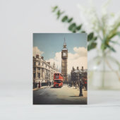 Londoner Vintage-Poster Postkarte (Stehend Vorderseite)