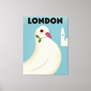 Londoner Vintages Reiseplakat. Leinwanddruck