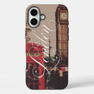 Londoner Wahrzeichen Vintage-Foto iPhone 16 Plus Hülle