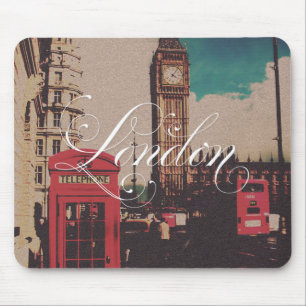 Londoner Wahrzeichen Vintage-Foto Mousepad