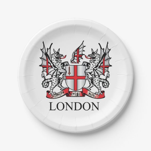 Londoner Wappen Pappteller (Vorderseite)