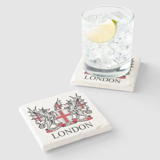 Londoner Wappen Steinuntersetzer (Seitenansicht)