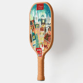 Londoner Weihnachtsstadt-individuelle Name Pickleball Schläger (Links)