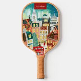 Londoner Weihnachtsstadt-individuelle Name Pickleball Schläger