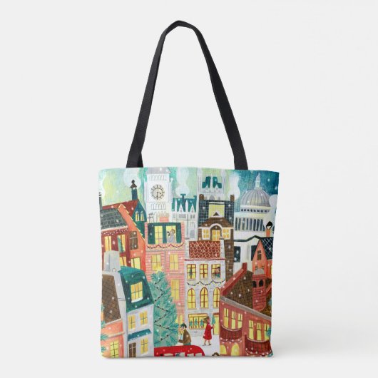 Londoner Weihnachtsstadt Tasche (Rückseite)