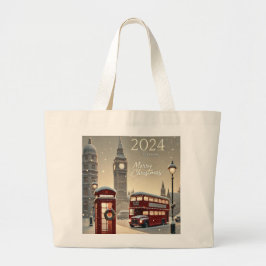 Londoner WeihnachtsWeihnachten | Big Ben & Festive Jumbo Stoffbeutel