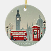 Londoner WeihnachtsWeihnachten | Big Ben & Festive Keramik Ornament (Vorne)