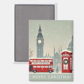 Londoner WeihnachtsWeihnachten | Big Ben & Festive Magnet (Vorderseite/Rückseite)