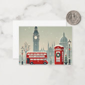 Londoner WeihnachtsWeihnachten | Big Ben & Festive Mitteilungskarte (Vorderseite/Rückseite Beispiel)